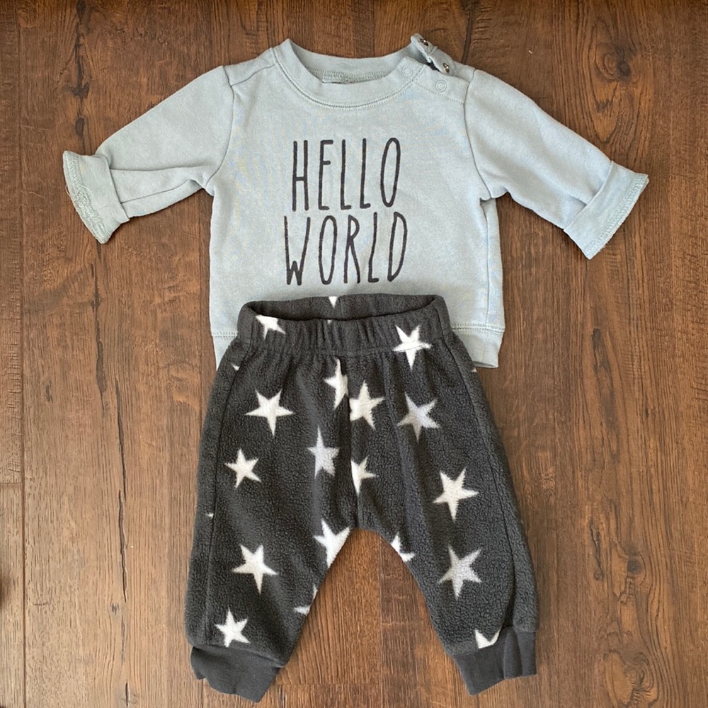 Kyle & Deena 3-6 month sweatshirt and sweatpants set